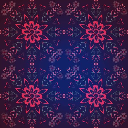 colorful floral backgroundのイラスト素材