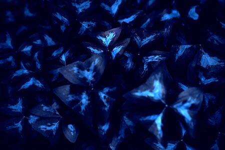 Background of fresh leaves. Blue dynamic background for your design.の写真素材
