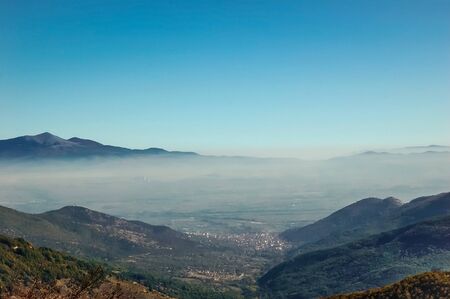 mountain valley of Florina panoramic view