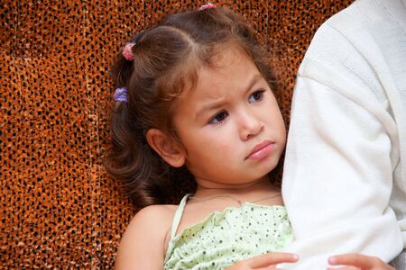 The Portrait pensive childの写真素材