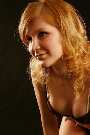In a view of studio lampsの写真素材