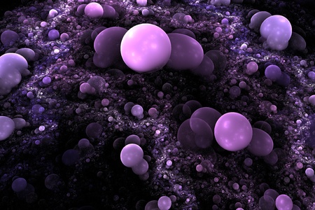 Abstract 3D a background from multi-colored full-spheres of the various form