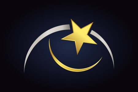 Abstract shapes isolated on darkのイラスト素材