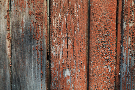 Textured background of old brown painted wooden boardsの写真素材