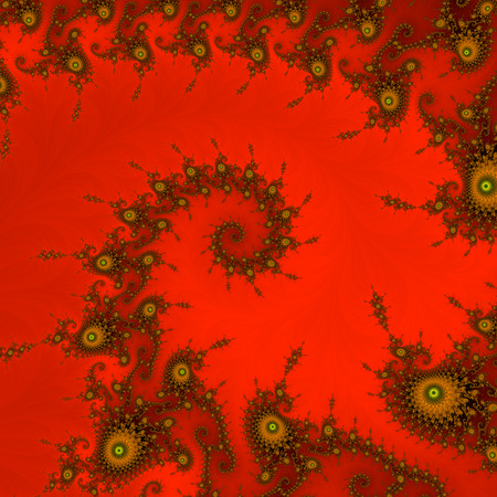 Red fractal. Snail fractal.