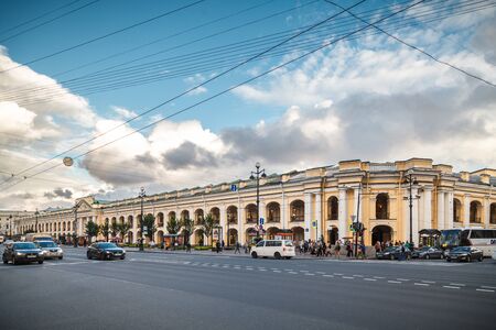 Saint Petersburg, Russia, August, 7, 2017 - Great Gostiny Dvor, vast department store.のeditorial素材
