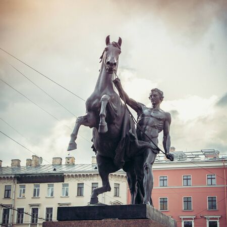 Saint Petersburg, Russia, August, 7, 2017 - Statue, part ofのeditorial素材