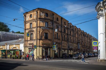 Saint Petersburg, Russia, August, 8, 2017 - Old house. Sadovaya street,19.のeditorial素材