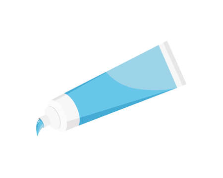Toothpaste isolated on white background. Icon illustration.のイラスト素材