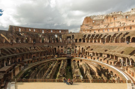 The inside view of the Colosseumのeditorial素材