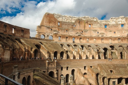 The inside view of the Colosseumのeditorial素材