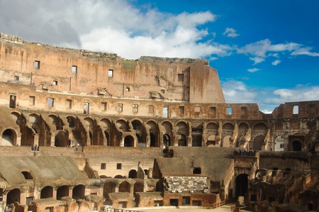 The inside view of the Colosseumのeditorial素材