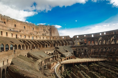 The inside view of the Colosseumのeditorial素材