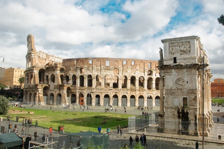 The Colosseum or Coliseum, also known as the Flavian Amphitheatre, in Romeのeditorial素材