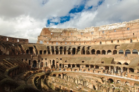 The inside view of the Colosseumのeditorial素材