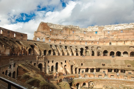 The inside view of the Colosseumのeditorial素材