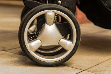 A rubber and aliminium wheelの写真素材