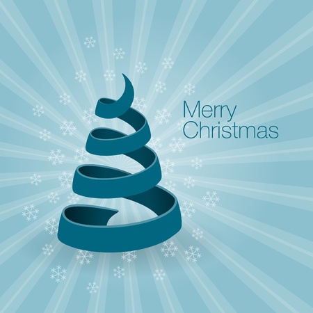 Blue Christmas Treeのイラスト素材