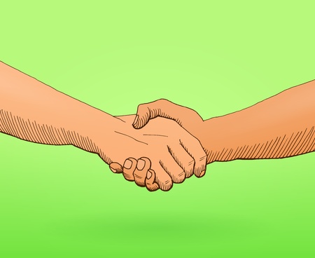 Shaking hands Illustrationのイラスト素材