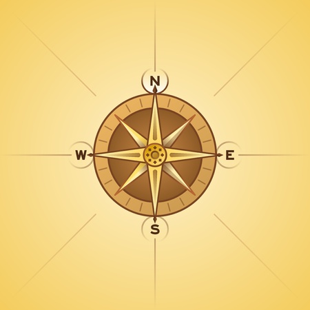 Nautical Rose Compassのイラスト素材