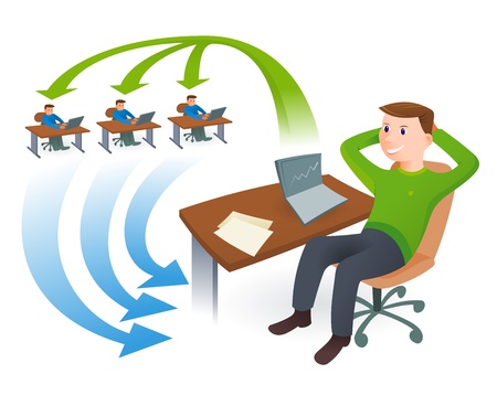 Happy Businessman Illustrationのイラスト素材