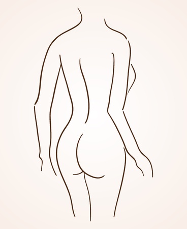 Female Body Silhouetteのイラスト素材