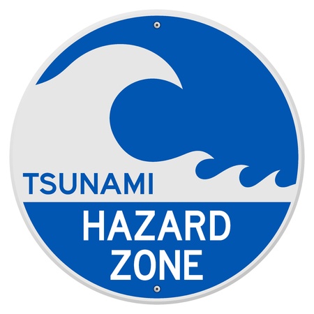 Tsunami Hazard Zoneのイラスト素材