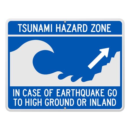 Tsunami Danger Signのイラスト素材