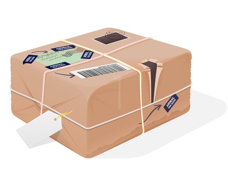 Mail Package Illustrationのイラスト素材