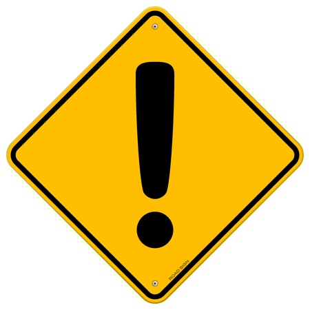 Exclamation Yellow Signのイラスト素材