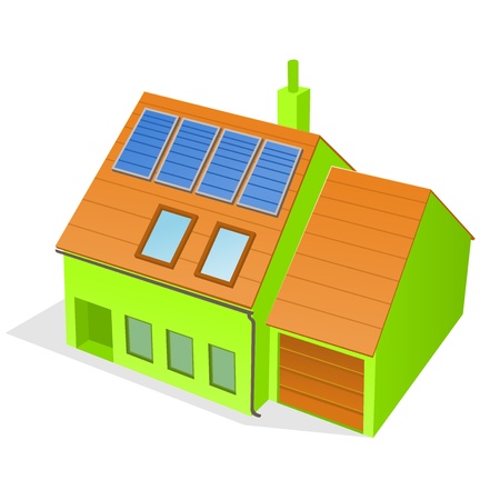 Green Family Houseのイラスト素材