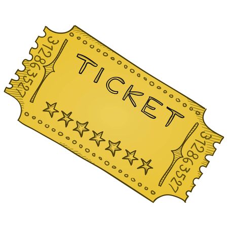 Vintage Cinema Ticketのイラスト素材
