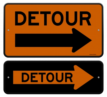 Detour Signのイラスト素材