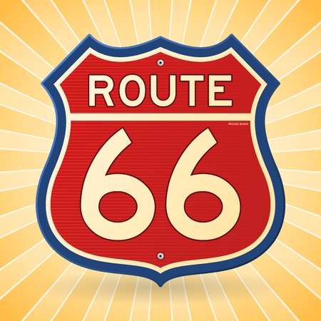 Vintage Route 66 Symbolのイラスト素材