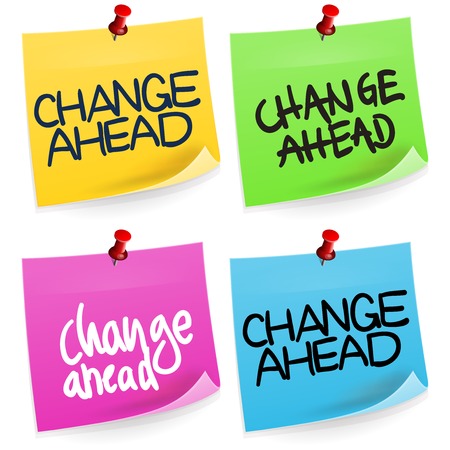 Change Ahead Sticky Noteのイラスト素材