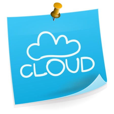 Cloud Technology Sticky Noteのイラスト素材