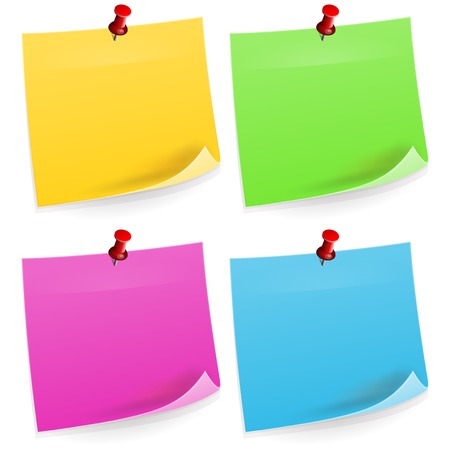 Four Sticky Notesのイラスト素材