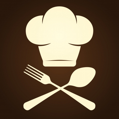 Chef Symbol and Cutleryのイラスト素材