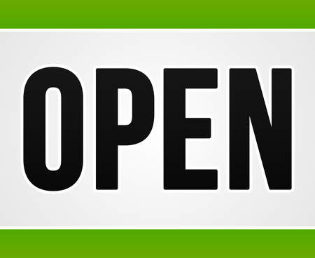 Green Open Signのイラスト素材