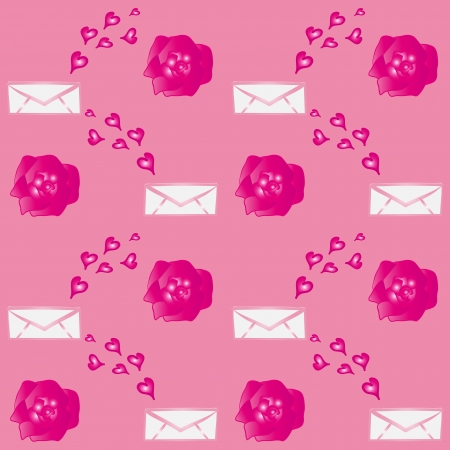 Valentine Flowers Envelopesのイラスト素材