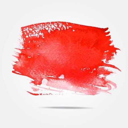 Red watercolor dry brush ink vector background texture on white backgroundのイラスト素材