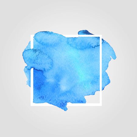 Watercolor Paint Stain Background. Abstract background. Ink brush strokes with rough edges. Dry brush illustration.Square acrylic stroke poster template for text lettering or inspirational saying.のイラスト素材