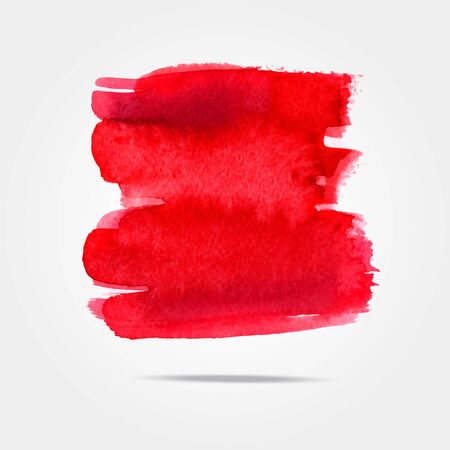 Red watercolor dry brush ink vector background texture on white backgroundのイラスト素材