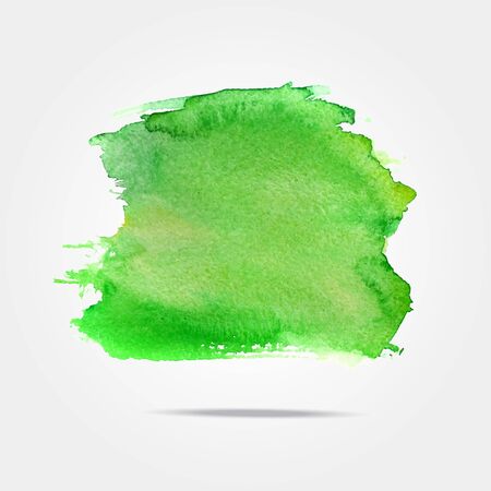 Green vector isolated watercolor paint splash, background with Watercolor splash in vector. Abstract green watercolor hand painted background stainのイラスト素材