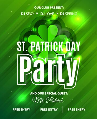 St. Patricks Day party poster vector background.のイラスト素材