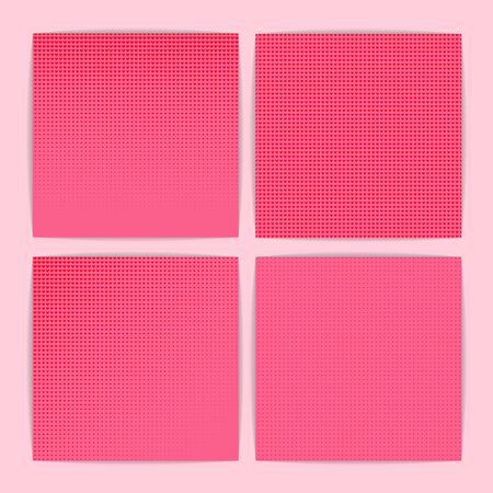 Set of heart halftone background. Valentines day backdrop for your design.のイラスト素材