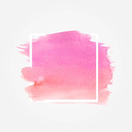 Watercolor Paint Stain Background. Abstract background. Ink brush strokes with rough edges. Dry brush illustration.Square acrylic stroke poster template for text lettering or inspirational sayingのイラスト素材