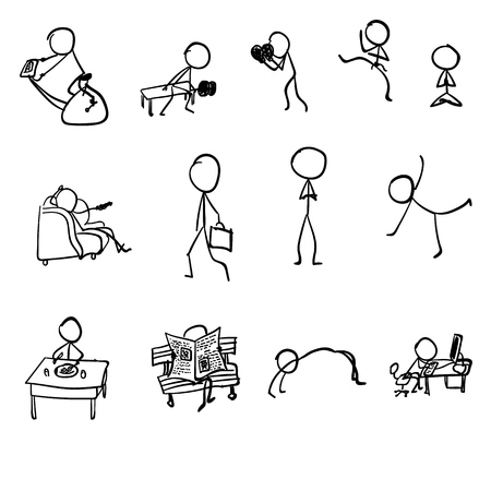 stick men sport and recreationのイラスト素材