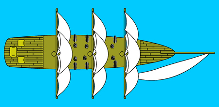The ship above transparent vector artのイラスト素材