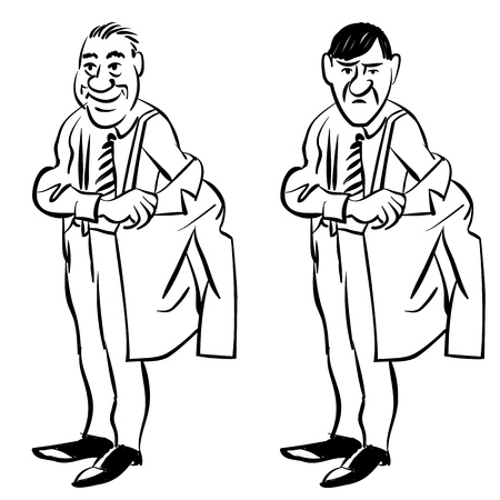 A man is going to work in the morningのイラスト素材